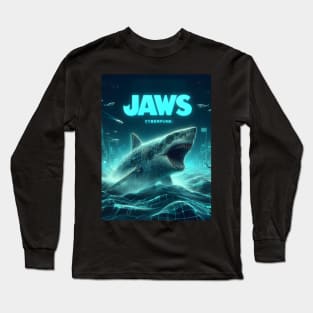 Unleash Oceanic Dread: Dive into Shark-Inspired Thrills with our Jaws-Inspired Collection! Long Sleeve T-Shirt